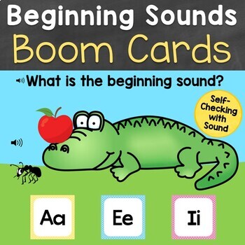 Beginning Sounds Phonics Alphabet Letter Sounds Digital Boom Cards