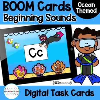 Preview of Beginning Sounds Phonics Boom Cards | Digital Task Cards