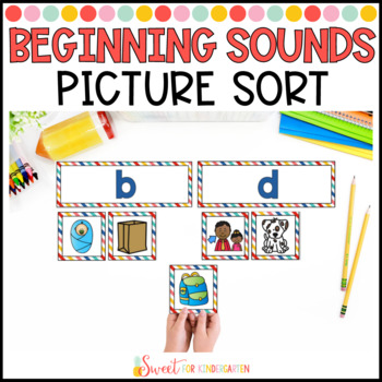 Preview of Beginning Sounds Picture Sort Phonics Activity | Phoneme Isolation Letter Sounds