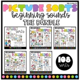 Beginning Sounds Picture Card Sorts Bundle | Alphabet, Dig