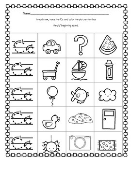 Beginning Sounds Practice “Great Print & Go Resource” | TpT