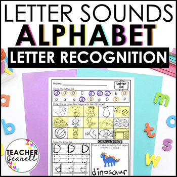 Preview of Letter Sounds and Letter Recognition - Alphabet Worksheets - Beginning Sounds