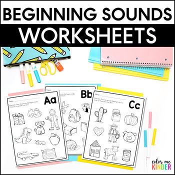 Preview of Beginning Sounds Worksheets for Pre- K and Kindergarten