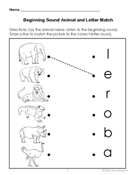 Beginning Sounds Resource Packet by Anna Navarre | TpT
