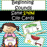 Beginning Sounds: Same Sound Clip Cards