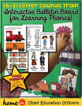 Preview of Beginning Sounds: A to Z Letter Sounds Train Activity