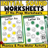 Beginning Sounds Worksheets - Letter Sound Activity for Pr