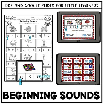 Beginning Sounds Worksheets by The Education Highway | TpT
