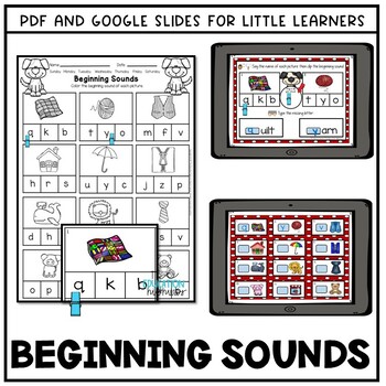 beginning sounds worksheets by the education highway tpt