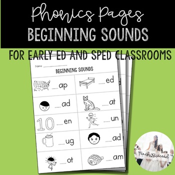 Preview of Beginning Sounds Worksheets