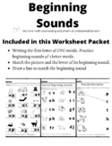 Beginning Sounds Worksheets