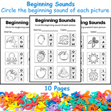 Beginning Sounds Worksheets - Circle the beginning sound o