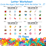 Beginning Sounds Worksheets - Circle the object that begin