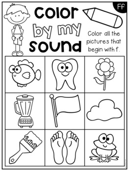 beginning sounds worksheets color by my sound distance