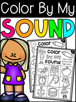 Preview of Beginning Sounds Worksheets - Color By My Sound