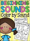 Beginning Sounds Worksheets - Color by Sound