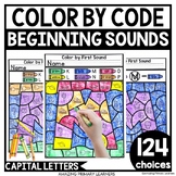 Beginning Sounds Worksheets Coloring Pages Color by Code A