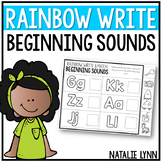 Beginning Sounds Worksheets: Rainbow Write & Match