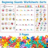 Beginning Sounds Worksheets Sorts - Alphabet Letter Sounds