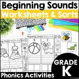 Beginning Sounds Worksheets and Picture Sorts