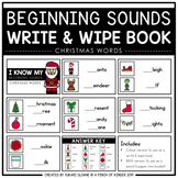 Beginning Sounds Write & Wipe Book: Christmas Words