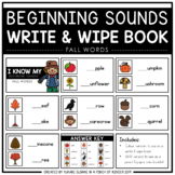 Beginning Sounds Write & Wipe Book: Fall Words