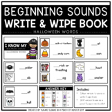 Beginning Sounds Write & Wipe Book: Halloween Words