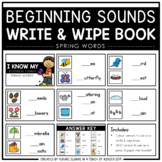 Beginning Sounds Write & Wipe Book: Spring Words