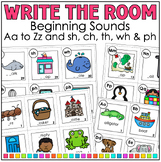 Beginning Sounds Write the Room | Alphabet & Digraph Liter