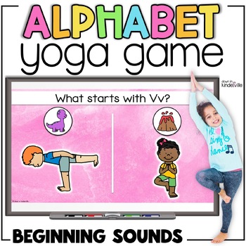 Preview of Beginning Sounds Yoga Game | Phonics Activities | Brain Breaks