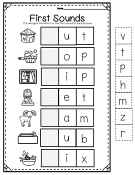 beginning sounds activities for learning first or initial