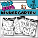 Beginning Sounds and Word Family Worksheets for Kindergarten
