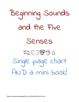 Beginning Sounds and the Five Senses