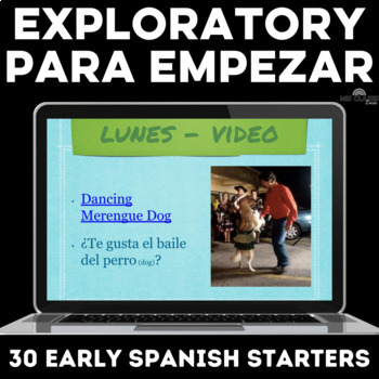 Preview of Beginning Spanish Bell Ringers Exploratory Spanish Para Empezar Do Now, Warm Ups