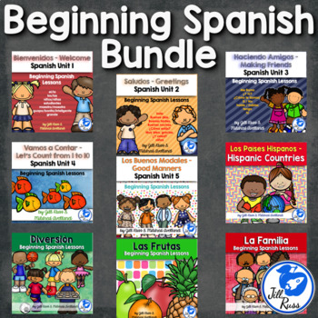 Preview of Beginning Spanish Elementary Unit Bundle