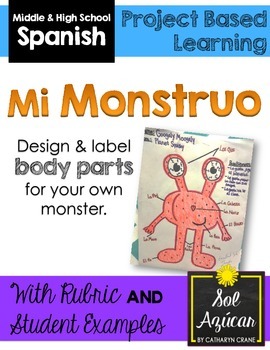 Preview of Spanish Monster Project - Mi Monstruo - Body Parts Unit