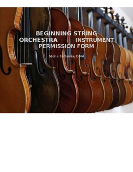 Preview of Beginning String Orchestra: Instrument Permission Form