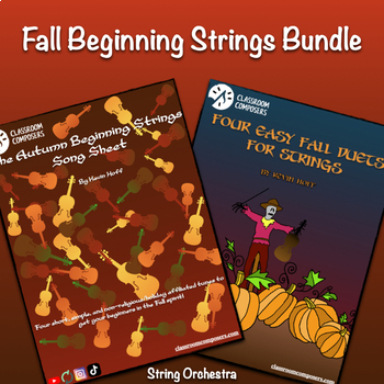 Preview of Beginning Strings Fall Bundle | Duets and Song Sheets