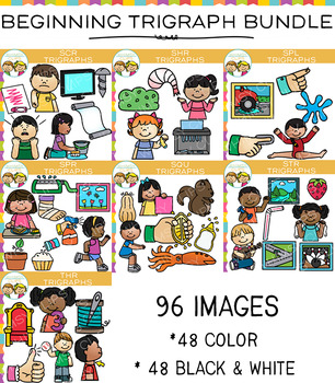 Preview of Beginning Trigraphs Clip Art Big Bundle