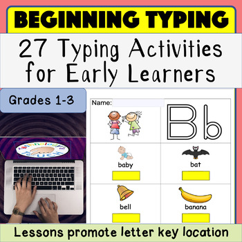Preview of Beginning Typing - Finding Keyboard Letters Practice