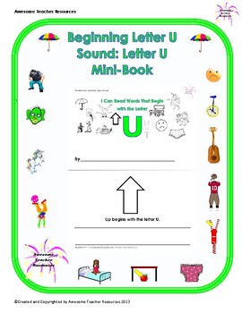 Preview of Beginning U Sound: The Letter U Mini-Book