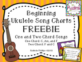 Beginning Ukulele Songs FREEBIE: Song Charts for One and T