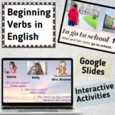 ESL  ELL Verbs in English Interactive Google Slides Vocabu