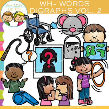 Preview of Digraphs Clip Art: Beginning WH Words Clip Art {Volume TWO}