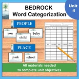 Bedrock Literacy Curriculum , Unit 4: Beginning Word Categ
