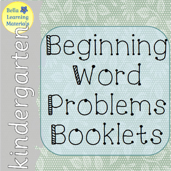 Preview of Beginning Word Problems Booklets