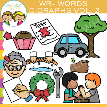 Preview of Digraphs Clip Art: Beginning WR Words Clip Art {Volume TWO}