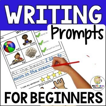Preview of Writing Prompts for Beginners - Writing Sentences - No Prep