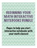 Beginning Your Math Interactive Notebooks Bundle