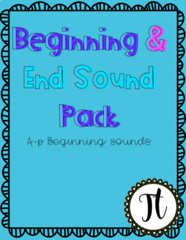 Preview of Beginning and End Sound Worksheets and Literacy Centers
